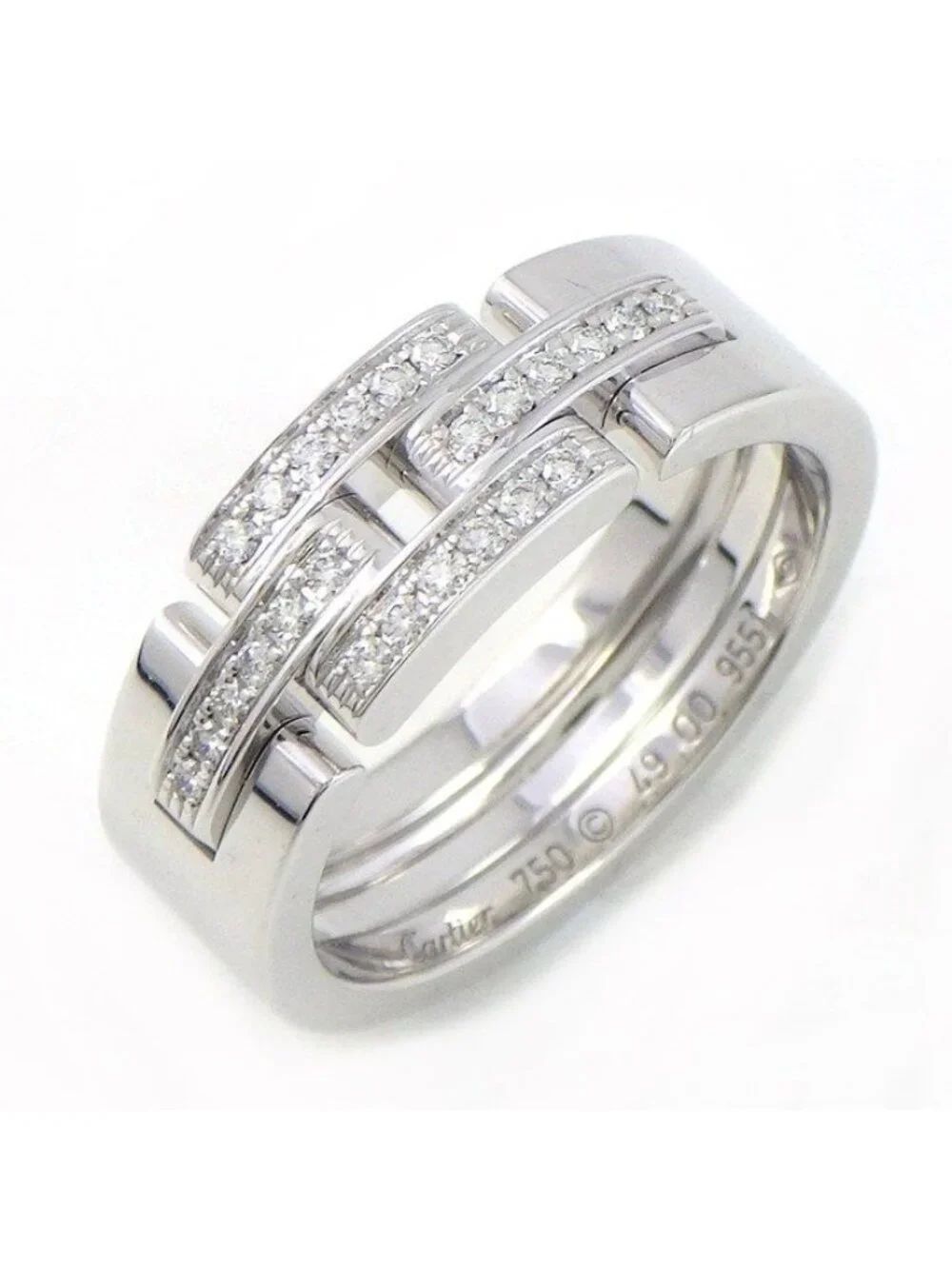 Cartier Ring Maillon Panthere Diamond 18K White Gold